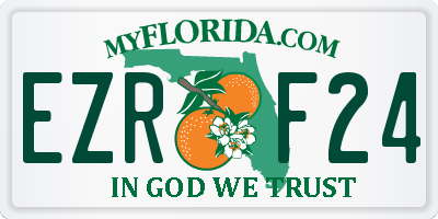 FL license plate EZRF24