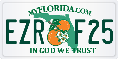 FL license plate EZRF25