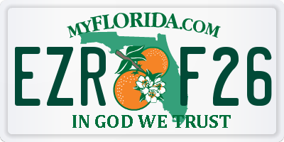 FL license plate EZRF26