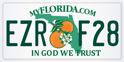 FL license plate EZRF28