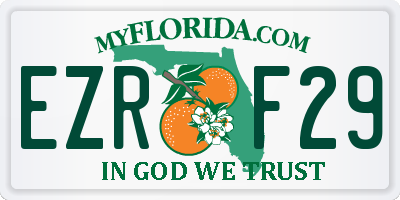 FL license plate EZRF29