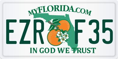 FL license plate EZRF35