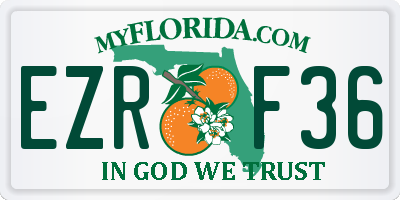 FL license plate EZRF36