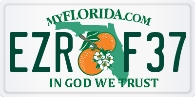 FL license plate EZRF37