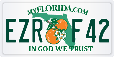 FL license plate EZRF42