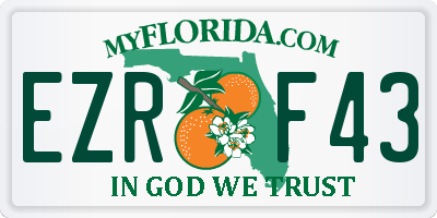 FL license plate EZRF43