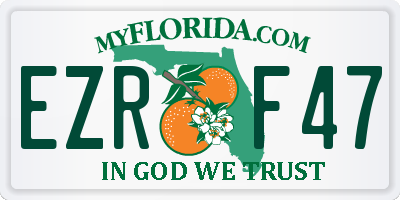 FL license plate EZRF47