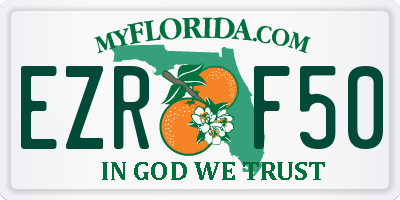 FL license plate EZRF50