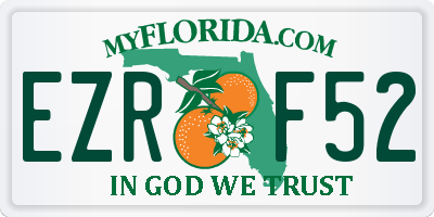 FL license plate EZRF52