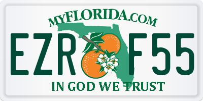 FL license plate EZRF55