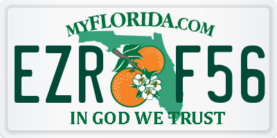 FL license plate EZRF56