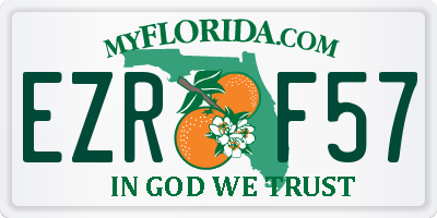 FL license plate EZRF57