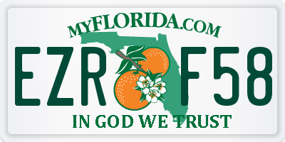 FL license plate EZRF58