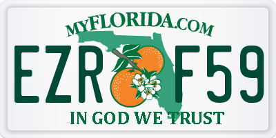 FL license plate EZRF59