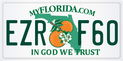 FL license plate EZRF60