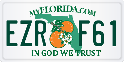 FL license plate EZRF61