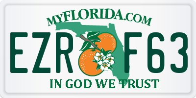 FL license plate EZRF63