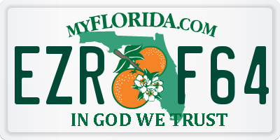 FL license plate EZRF64