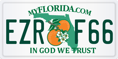 FL license plate EZRF66