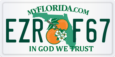 FL license plate EZRF67