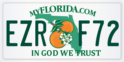 FL license plate EZRF72