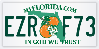 FL license plate EZRF73