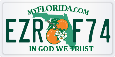 FL license plate EZRF74