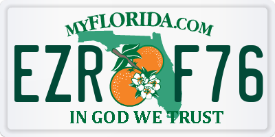 FL license plate EZRF76