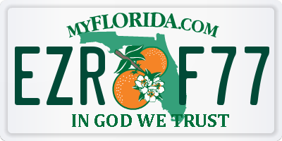 FL license plate EZRF77