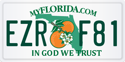 FL license plate EZRF81