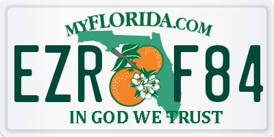 FL license plate EZRF84