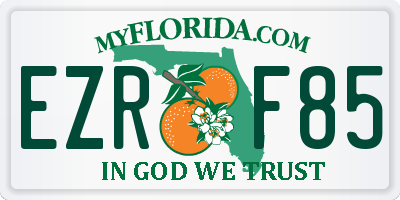 FL license plate EZRF85