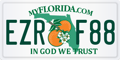 FL license plate EZRF88