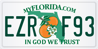 FL license plate EZRF93