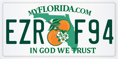 FL license plate EZRF94