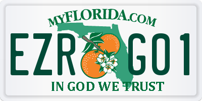 FL license plate EZRG01