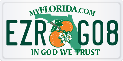 FL license plate EZRG08