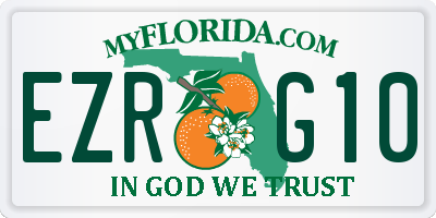 FL license plate EZRG10