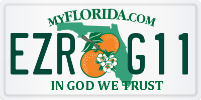 FL license plate EZRG11