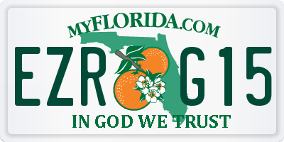 FL license plate EZRG15