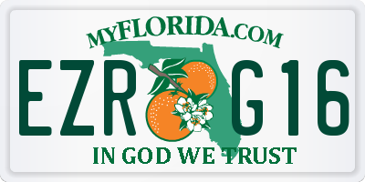 FL license plate EZRG16