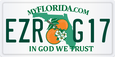 FL license plate EZRG17