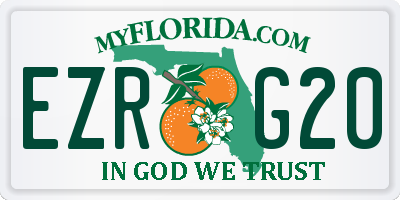 FL license plate EZRG20