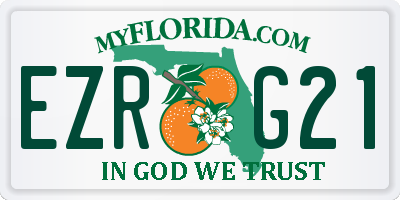 FL license plate EZRG21