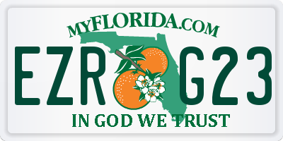 FL license plate EZRG23