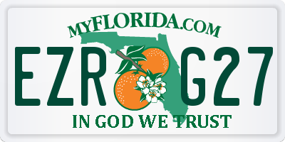 FL license plate EZRG27