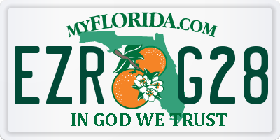 FL license plate EZRG28