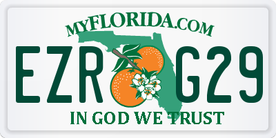 FL license plate EZRG29