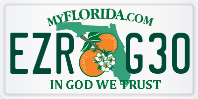 FL license plate EZRG30