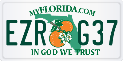 FL license plate EZRG37